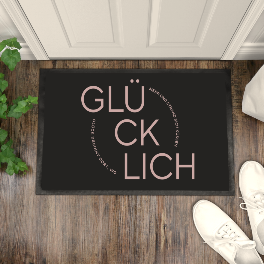 Fußmatte "Vom Glück geküsst"