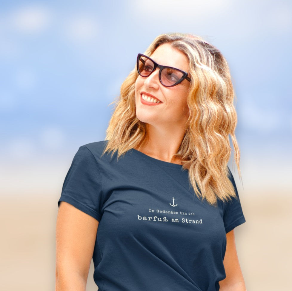 Damen Shirt "Barfuß am Strand"