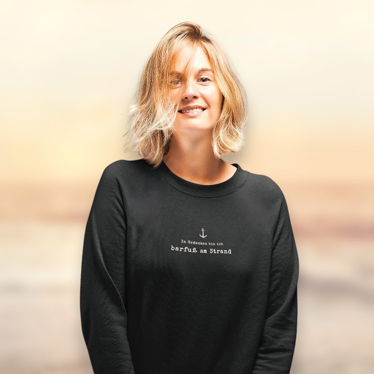 Damen Sweater "Barfuß am Strand"