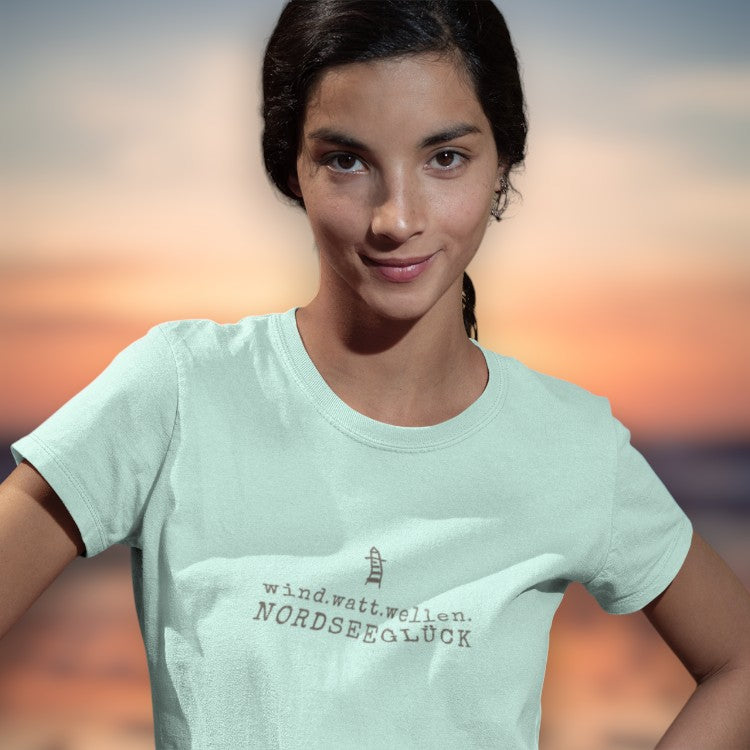 Damen Shirt "Nordseeglück" - Strandherz